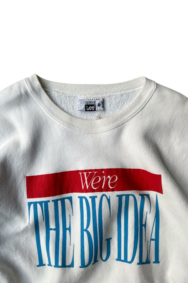 MADE IN USA 90'S THE BIG IDEA SWEAT SHIRT / WHITE [SIZE: 2XL USED]