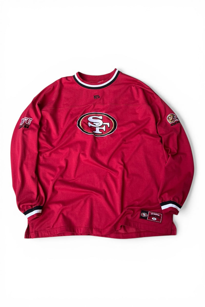90'S SAN FRANCISCO 49ERS SWEATSHIRT / RED [SIZE: 2XL USED]