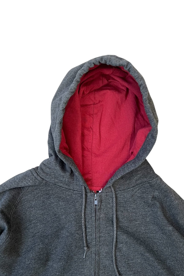 04'S PULLOVER HALF ZIP SWEAT HOODIE / CHARCOAL [SIZE: L DEADSTOCK/NOS]