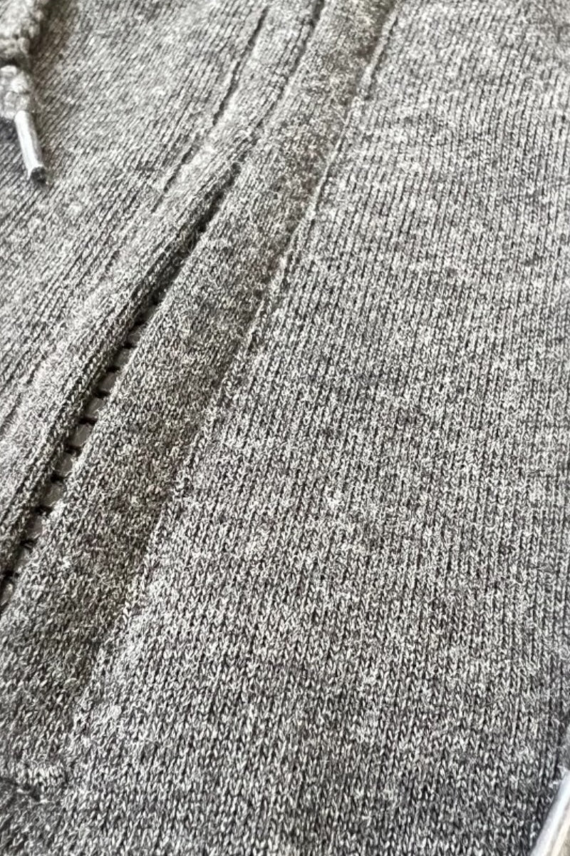 04'S PULLOVER HALF ZIP SWEAT HOODIE / CHARCOAL [SIZE: L DEADSTOCK/NOS]