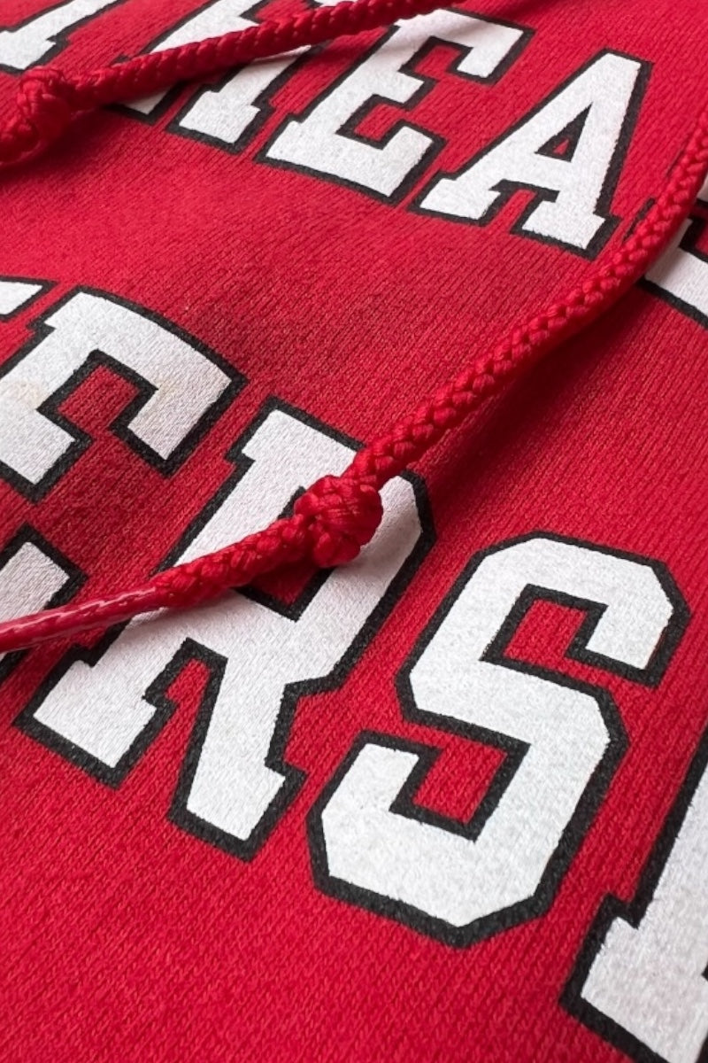 NEU LOGO PULLOVER SWEAT HOODIE / RED [SIZE: S USED]