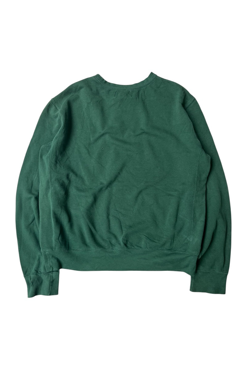 90's ONE POINT SWEATSHIRT / GREEN [SIZE: L USED]