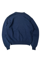 画像をギャラリービューアに読み込む, 90'S ARGYLE COTTON KNIT SWEATER / NAVY [SIZE: M USED]
