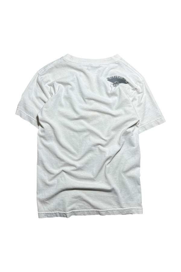 Y2K EARLY 00'S SKATEBOARD T-SHIRT / WHITE [SIZE: S USED]