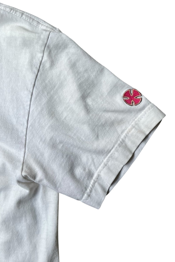 Y2K EARLY 00'S SKATEBOARD T-SHIRT / WHITE [SIZE: S USED]