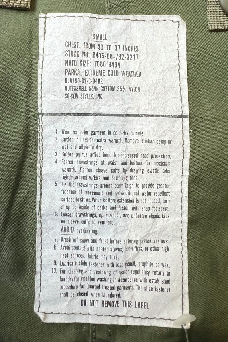 83'S M65 ARMY MODS COAT / KHAKI [SIZE: S USED]