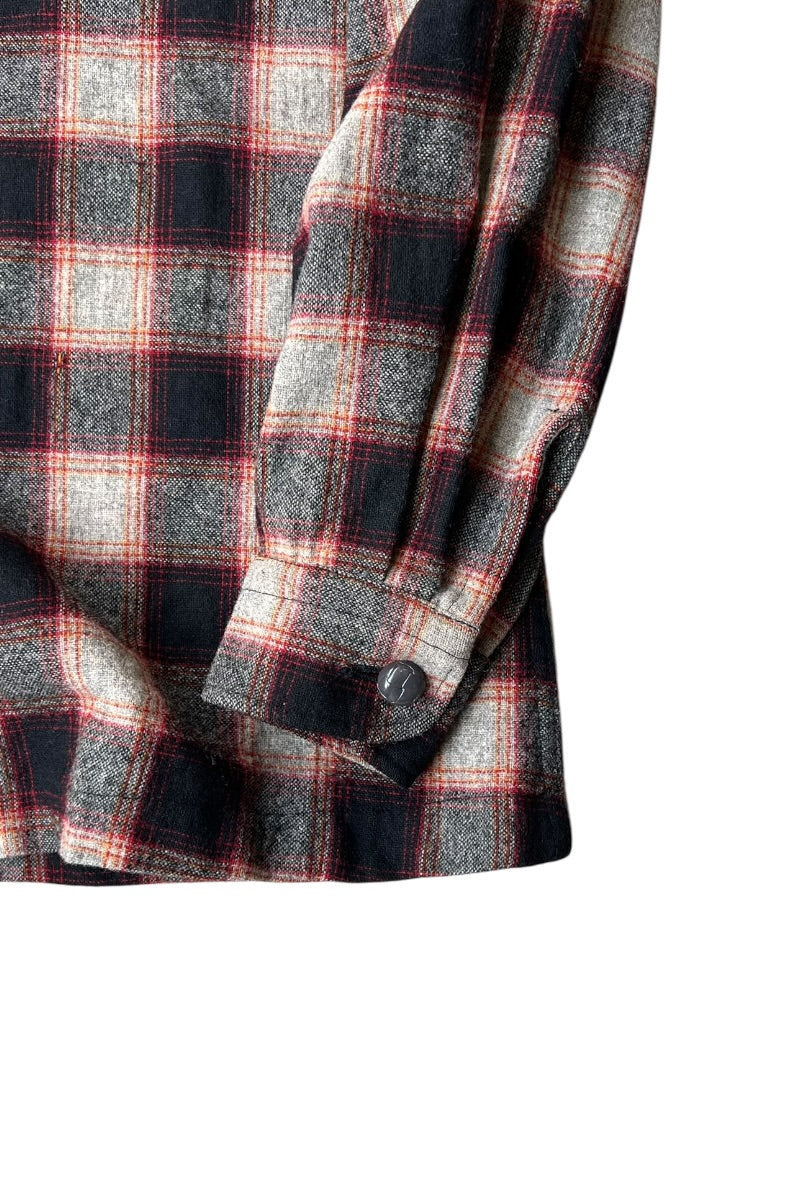 MADE IN USA 70'S CHECK WOOL TAILORED JACKET / MULTI [SIZE: XL USED]