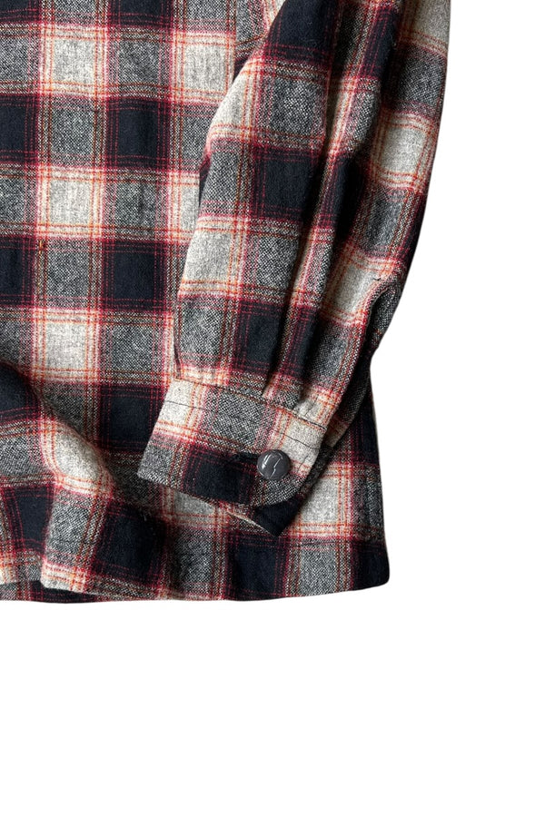 MADE IN USA 70'S CHECK WOOL TAILORED JACKET / MULTI [SIZE: XL USED]