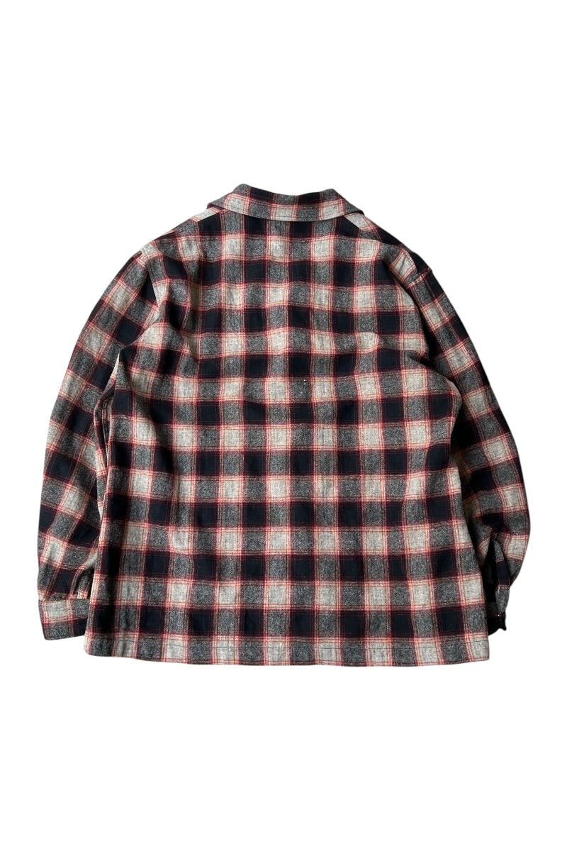 MADE IN USA 70'S CHECK WOOL TAILORED JACKET / MULTI [SIZE: XL USED]