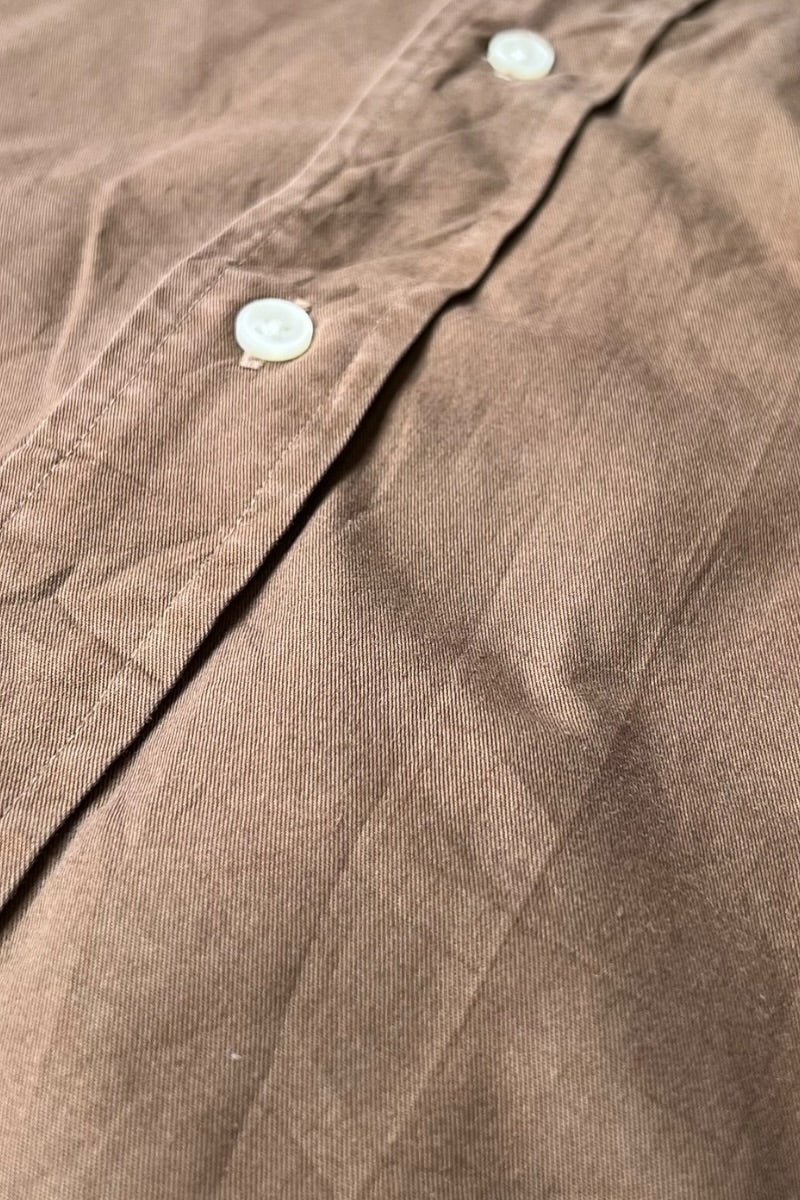 90'S L/S CLASSIC FIT BD SHIRT / BROWN [SIZE: L USED]