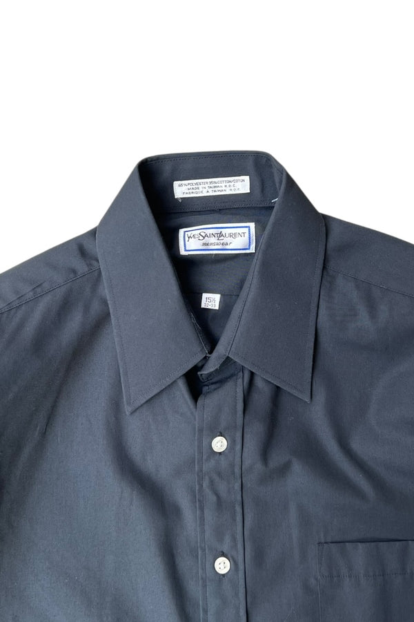 90'S L/S DRESS SHIRT / BLACK [SIZE: M USED]
