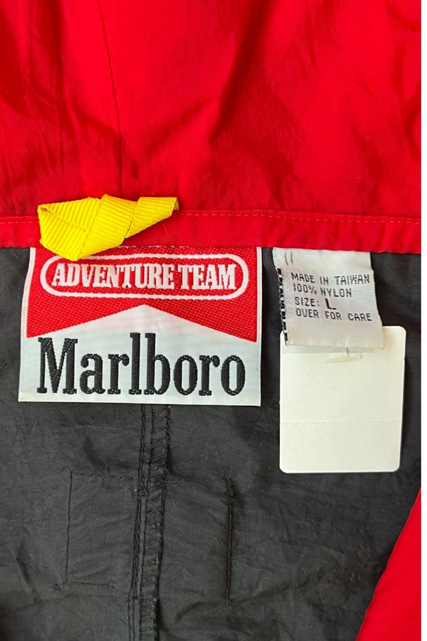90'S ZIP UP NYLON JACKET / RED [SIZE: L USED]