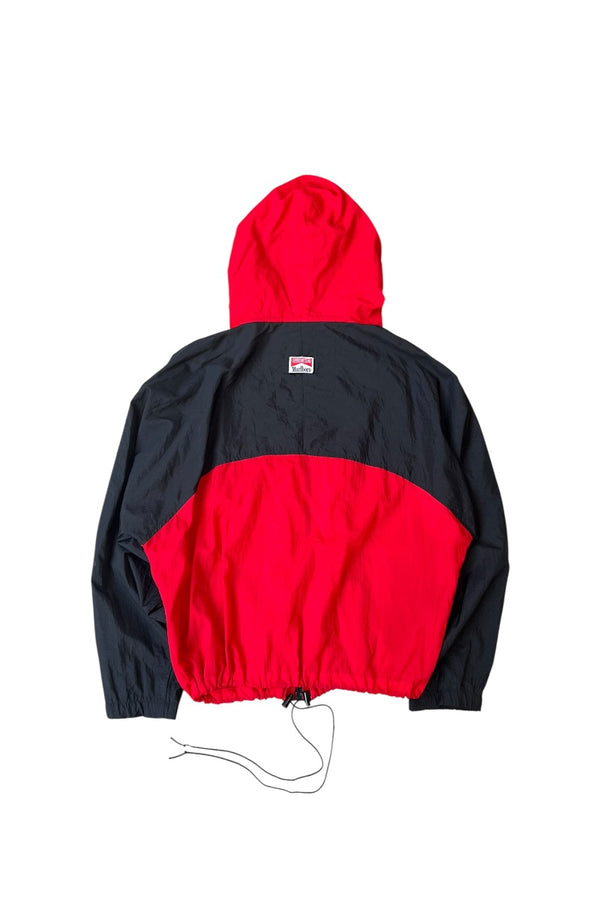 90'S ZIP UP NYLON JACKET / RED [SIZE: L USED]