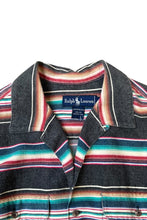 画像をギャラリービューアに読み込む, 90'S L/S NATIVE PATTERN SHIRT / MULTI [SIZE: M USED]
