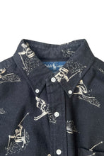 画像をギャラリービューアに読み込む, 90'S BIG SHIRT COTTON FLANNEL DESIGNED SHIRT / BLACK [SIZE: M USED]
