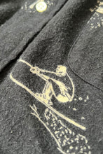 画像をギャラリービューアに読み込む, 90'S BIG SHIRT COTTON FLANNEL DESIGNED SHIRT / BLACK [SIZE: M USED]
