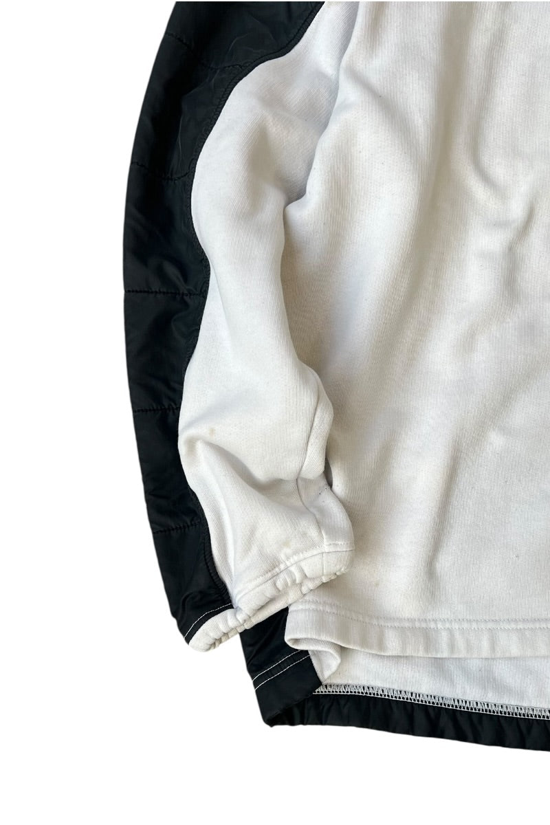 Y2K EARLY 00'S HALF-ZIP SWEATSHIRT / WHITE [SIZE: M USED]