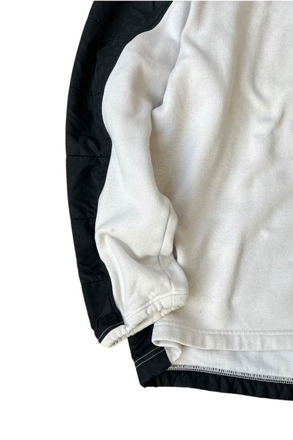 Y2K EARLY 00'S HALF-ZIP SWEATSHIRT / WHITE [SIZE: M USED]