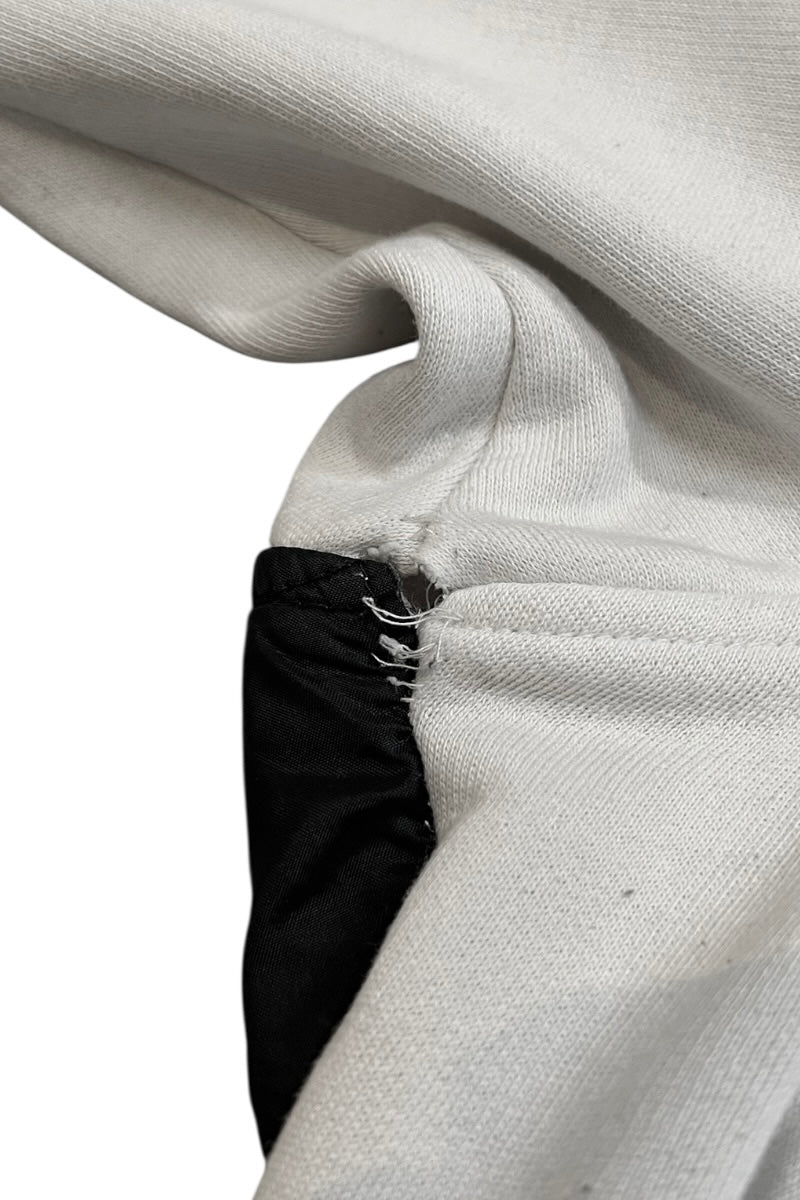Y2K EARLY 00'S HALF-ZIP SWEATSHIRT / WHITE [SIZE: M USED]