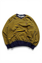 画像をギャラリービューアに読み込む, 90'S EMBREM ONE POINT BORDER SWEATSHIRT / YELLOW [SIZE: L USED]
