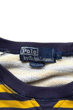 画像をギャラリービューアに読み込む, 90'S EMBREM ONE POINT BORDER SWEATSHIRT / YELLOW [SIZE: L USED]
