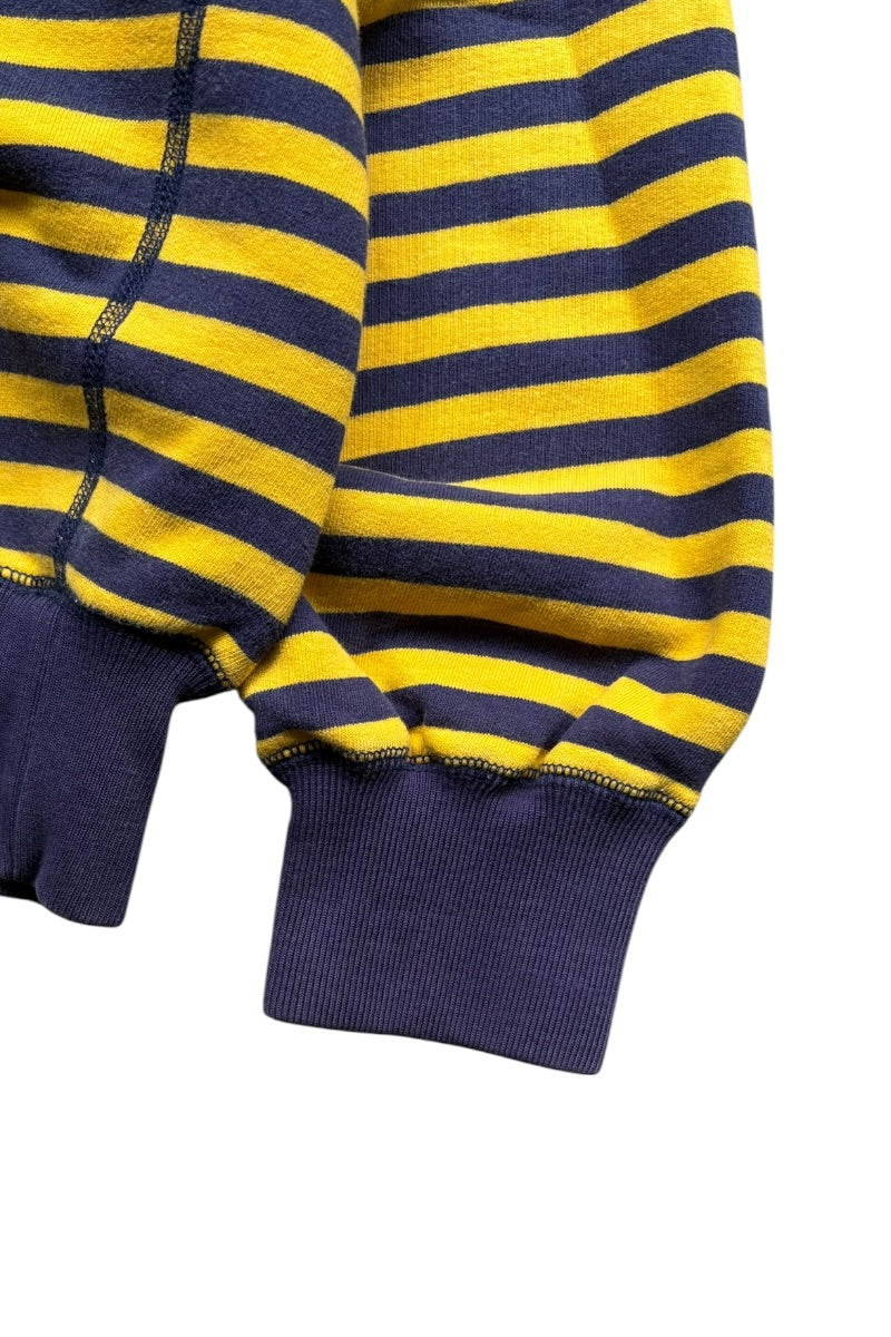 90'S EMBLEM ONE POINT BORDER SWEATSHIRT / YELLOW [SIZE: L USED]