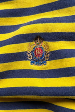 画像をギャラリービューアに読み込む, 90'S EMBREM ONE POINT BORDER SWEATSHIRT / YELLOW [SIZE: L USED]
