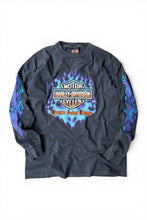 画像をギャラリービューアに読み込む, MADE IN USA 92'S L/S DAYTONA PURPLE FLAME T-SHIRT / BLACK [SIZE: L USED]
