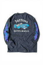 画像をギャラリービューアに読み込む, MADE IN USA 92'S L/S DAYTONA PURPLE FLAME T-SHIRT / BLACK [SIZE: L USED]
