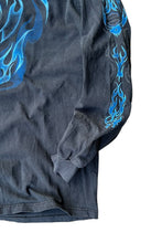 画像をギャラリービューアに読み込む, Y2K 00'S L/S CASPER BLUE FLAME T-SHIRT / BLACK [SIZE: L USED]
