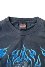 画像をギャラリービューアに読み込む, Y2K 00'S L/S CASPER BLUE FLAME T-SHIRT / BLACK [SIZE: L USED]
