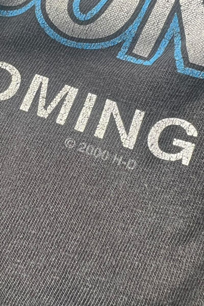 Y2K 00'S L/S CASPER BLUE FLAME T-SHIRT / BLACK [SIZE: L USED]