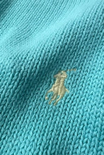 画像をギャラリービューアに読み込む, 90'S COTTON KNIT SWEATER TIFFANY BLUE / LIGHT BLUE [SIZE: M USED]

