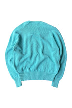 画像をギャラリービューアに読み込む, 90'S COTTON KNIT SWEATER TIFFANY BLUE / LIGHT BLUE [SIZE: M USED]
