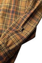 画像をギャラリービューアに読み込む, 64'S-70'S L/S WOOL CHECK OPEN COLLAR SHIRT / BROWN [SIZE: L USED]
