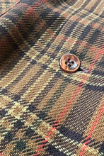 画像をギャラリービューアに読み込む, 64'S-70'S L/S WOOL CHECK OPEN COLLAR SHIRT / BROWN [SIZE: L USED]
