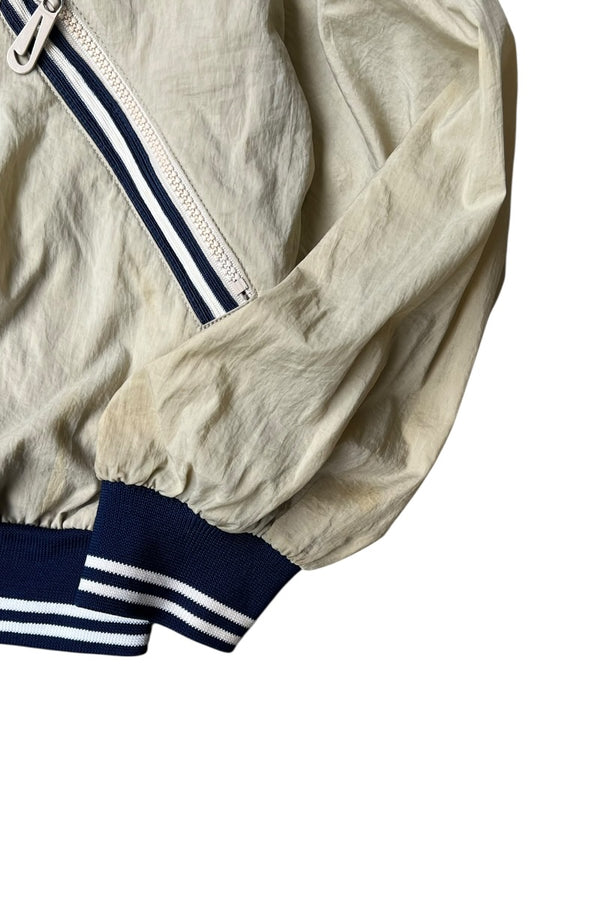 90'S HALF-ZIP NYLON JACKET / BEIGE [SIZE: M USED]
