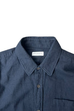 画像をギャラリービューアに読み込む, MADE IN HUNGARY HERRINGBONE TWILL COTTON FLANNEL L/S SHIRT / BLACK [SIZE: 46 USED]
