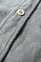 画像をギャラリービューアに読み込む, MADE IN HUNGARY HERRINGBONE TWILL COTTON FLANNEL L/S SHIRT / BLACK [SIZE: 46 USED]
