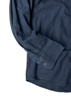 画像をギャラリービューアに読み込む, MADE IN HUNGARY HERRINGBONE TWILL COTTON FLANNEL L/S SHIRT / BLACK [SIZE: 46 USED]
