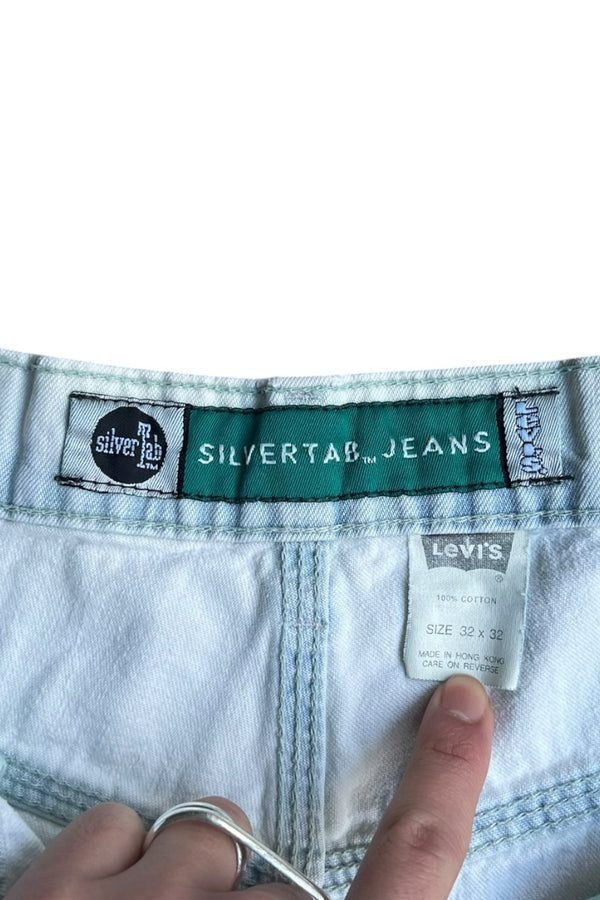90'S SILVER TAB DENIM PANTS / WHITE [SIZE: 32 USED]