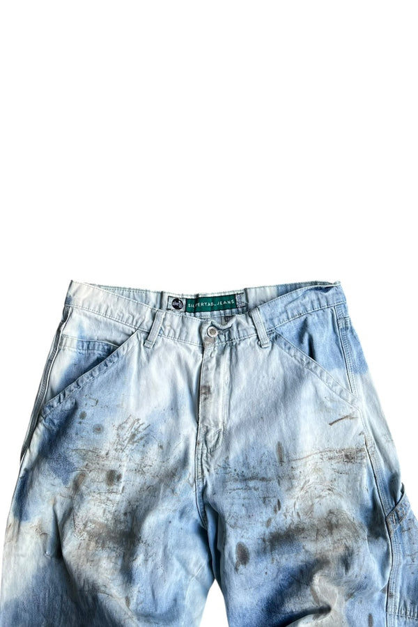 90'S SILVER TAB DENIM PANTS / WHITE [SIZE: 32 USED]