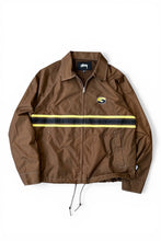 画像をギャラリービューアに読み込む, STRIPE ZIP NYLON JACKET / BROWN [SIZE: S USED]
