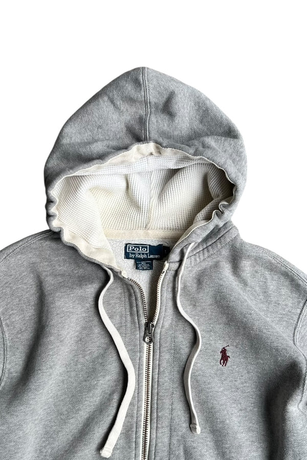 90'S ZIP HOODIE SWEATSHIRT / GRAY [SIZE: L USED]