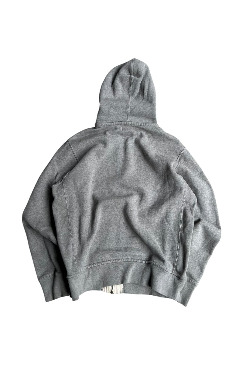 90'S ZIP HOODIE SWEATSHIRT / GRAY [SIZE: L USED]