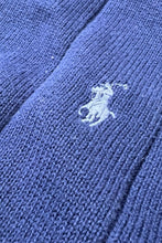 画像をギャラリービューアに読み込む, 90'S V-NECK COTTON KNIT SWEATER / NAVY [SIZE: S USED]
