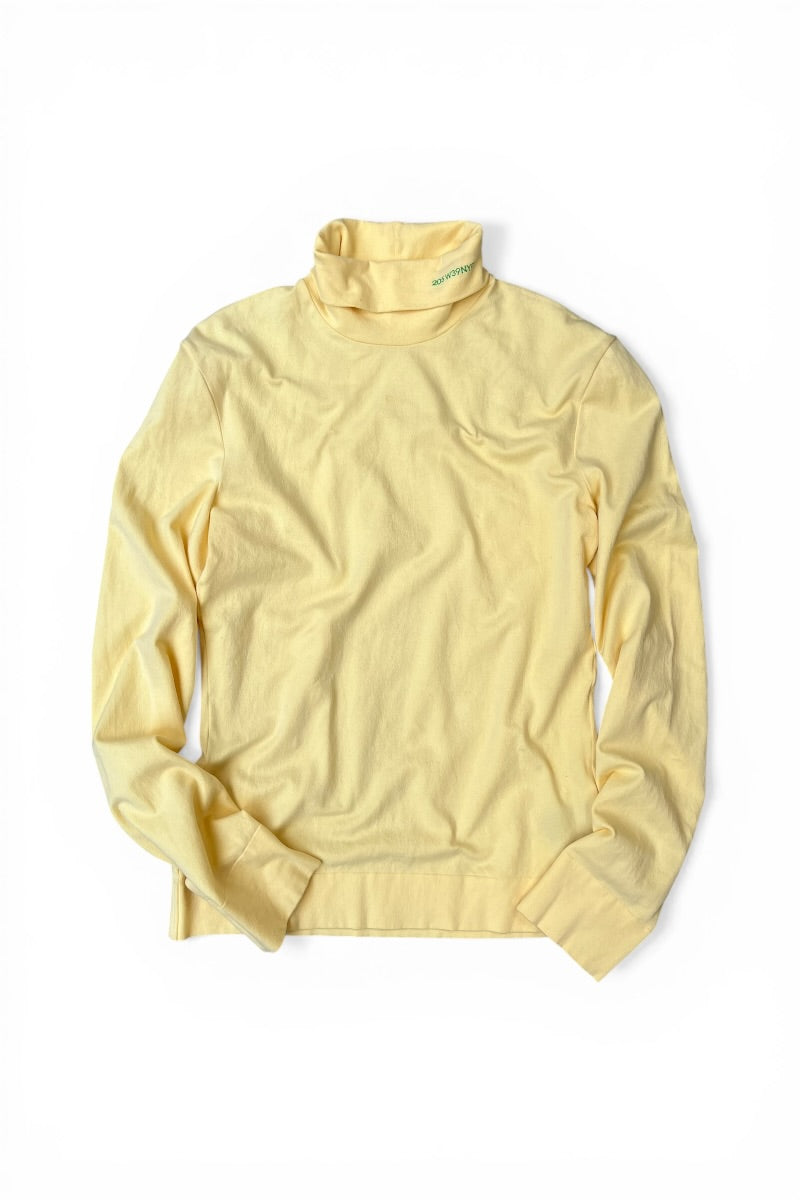 17-18'S MADE IN ITALY 205W39NYC TURTLE NECK CUT SEW / YELLOW [SIZE: S USED]