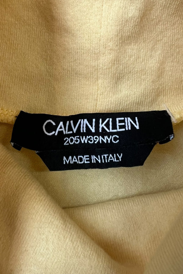 17-18'S MADE IN ITALY 205W39NYC TURTLE NECK CUT SEW / YELLOW [SIZE: S USED]