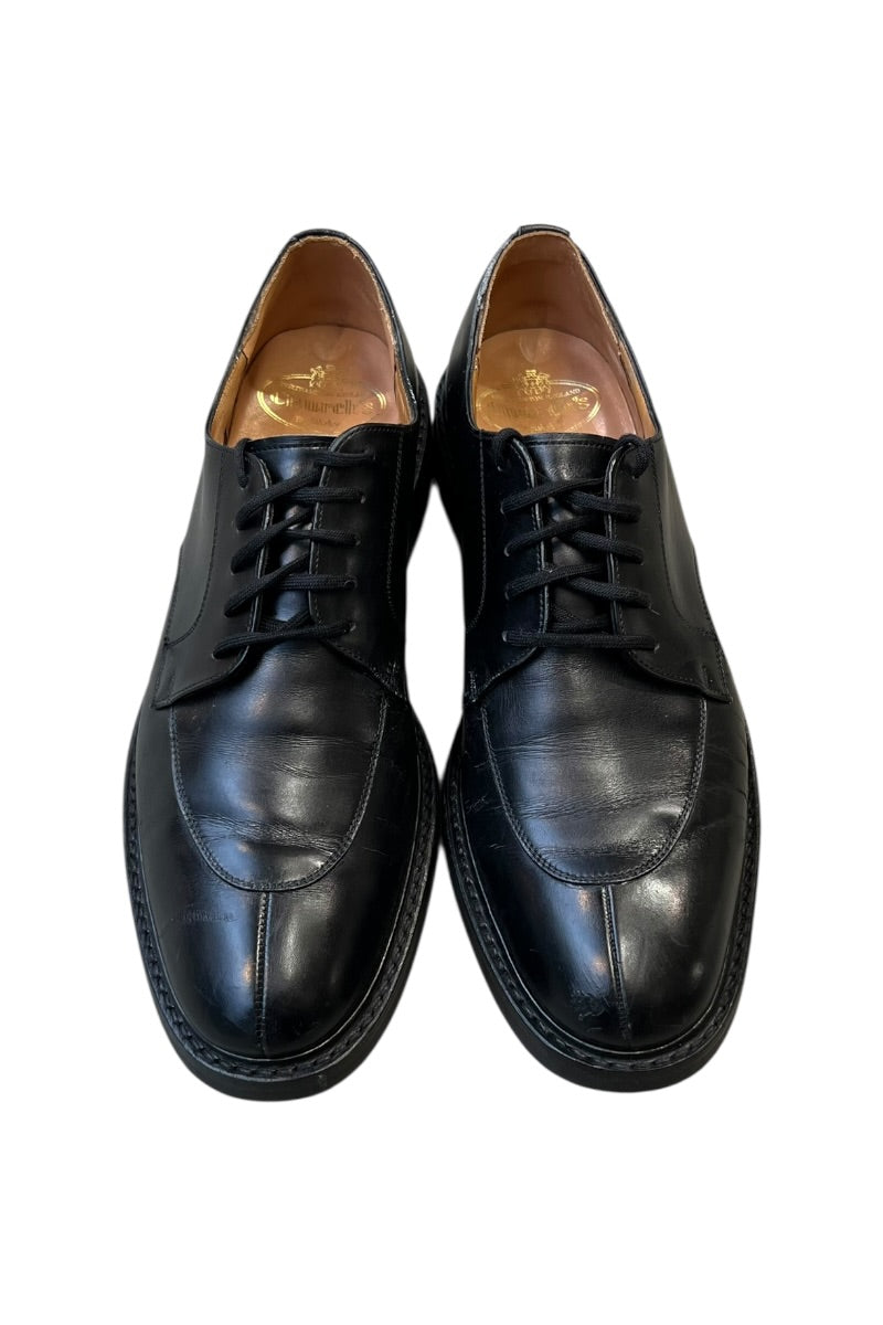 MADE IN ENGLAND CUSTOM GRADE V TIP LEATHER SHOES / BLACK [SIZE: US9.0 (equivalent to 27cm) USED]