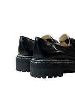 画像をギャラリービューアに読み込む, MADE IN ITALY LEATER LOAFER / BLACK [SIZE: US7.5 (26cm相当) USED]
